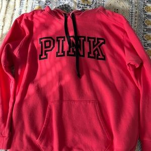 PINK hot pink campus hoodie